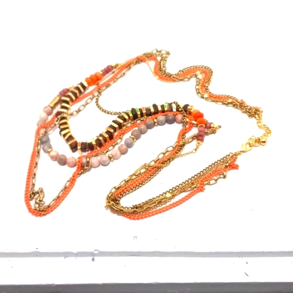 G-23 VINTAGE COSTUME ORANGE TONED JEWELRY LOT - Picture 5 of 10